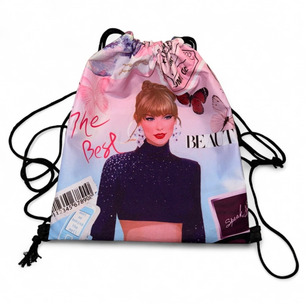 Taylor Swift Large Drawstring Bag - Perfect for Gym!